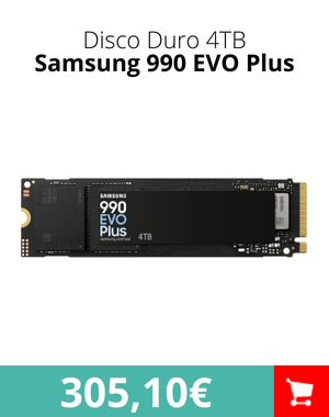 Disco Duro SSD Samsung 4TB Serie 990 Evo Plus M.2 NVMe