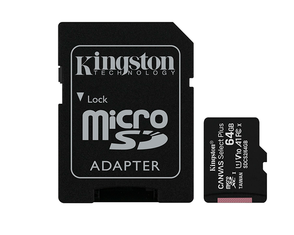 Kingston MicroSD 64GB Canvas Select Plus con Adaptador