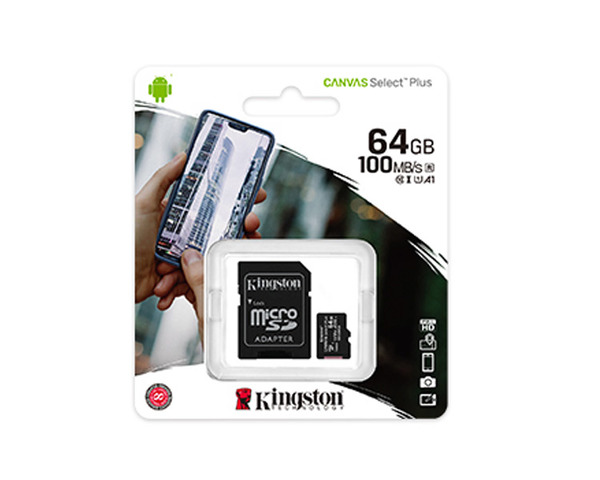Kingston MicroSD 64GB Canvas Select Plus con Adaptador