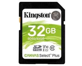 Kingston Canvas Select SD 32GB Tarjeta de Memoria Plus Clase 10