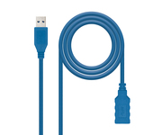 Nanocable Cable USB 3.0 Tipo Alargador Macho/Hembra 1m Azul