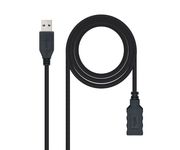 Nanocable Cable Alargador USB 3.0 Tipo A/M-A/H 3m Negro