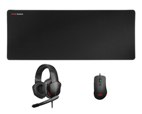 Mars Gaming MCPPRO Pack Combo Alfombrilla + Ratón + Auriculares