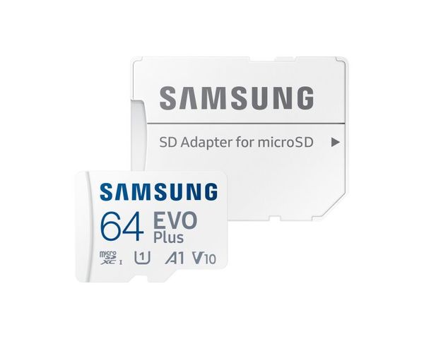 Samsung EVO Plus MicroSDXC 64GB UHS-I U3 V30 Clase 10 con Adaptador