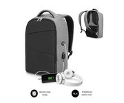 Subblim Secure V2 Mochila Antirrobo para Portátiles hasta 16" Gris