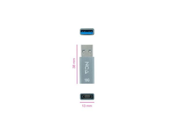  Nanocable 10.02.0013 Adaptador USB-C a USB-A/ OTG/ Gris