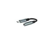 Nanocable Cable Adaptador Audio Jack 3.5/Hembra a USB-C/Macho 11cm Negro/Gris
