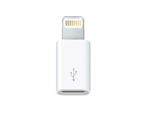 3Go Adaptador Micro USB Hembra a Lightning Blanco