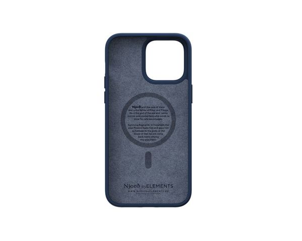 Njord Magsafe para iPhone 12/13/14 Pro MAX Piel de Salmón Azul Petróleo