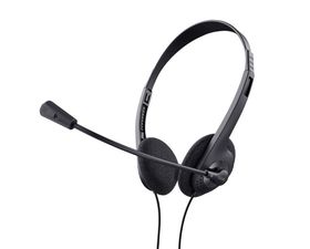 Trust Chat Headset Auriculares con Micrófono Negros