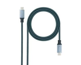 Nanocable Cable USB-C 3.1 Macho/Macho 1m Gris/Negro