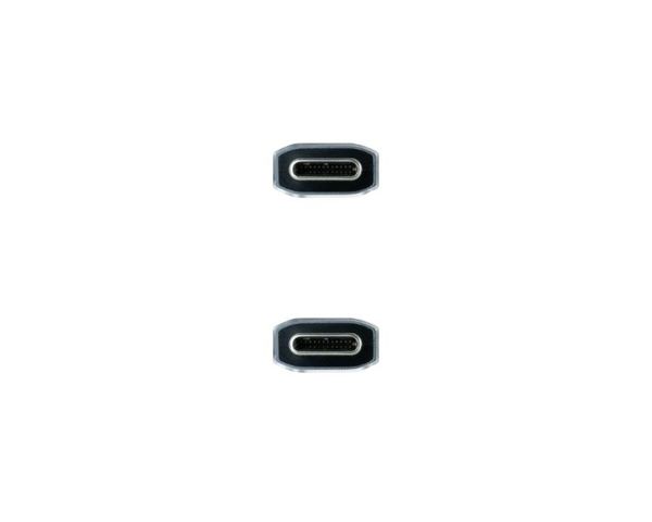 Nanocable Cable USB-C 3.1 Macho/Macho 1m Gris/Negro