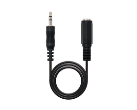 Nanocable Cable Audio Estéreo Jack 3.5mm Macho/Hembra 5m Negro