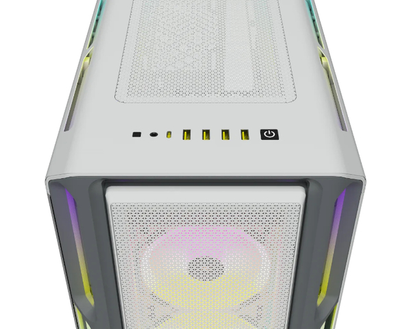 Corsair iCUE 5000T Torre ATX RGB TG Cristal Templado USB 3.0 Blanco