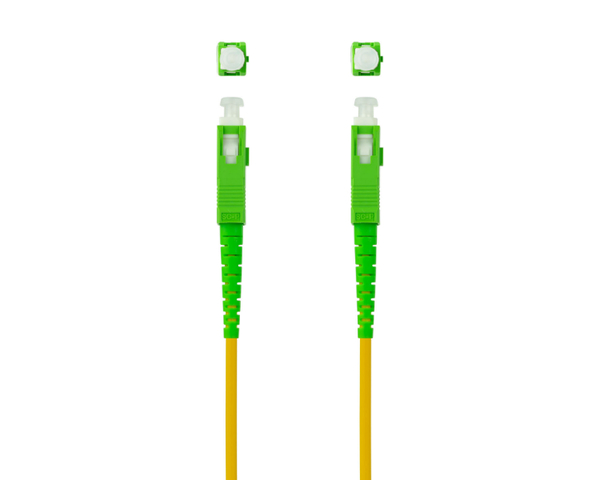 Nanocable Cable de Fibra Óptica SC/APC a SC/APC Monomodo Simplex LSZH 80m Amarillo