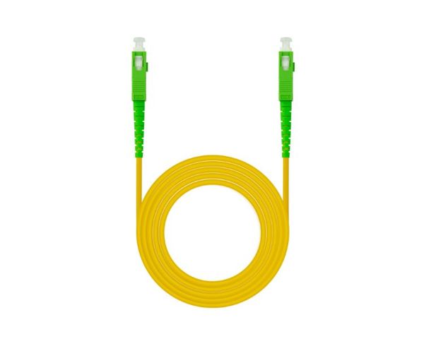 Nanocable Cable de Fibra Óptica SC/APC a SC/APC Simplex LSZH 10m Amarillo