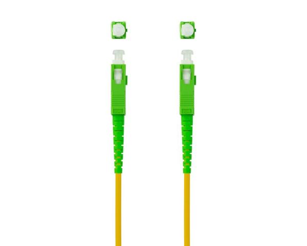 Nanocable Cable de Fibra Óptica SC/APC a SC/APC Simplex LSZH 10m Amarillo