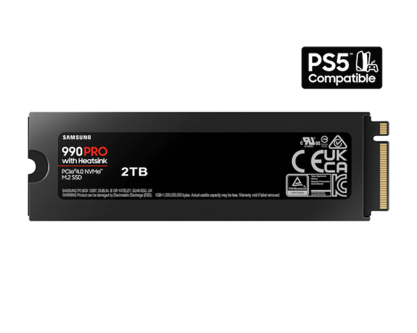 Samsung 990 PRO SSD 2TB PCIe 4.0 NVMe M.2 con Disipador Térmico