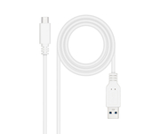 Nanocable Cable USB Tipo C a Tipo A 0.5m Blanco