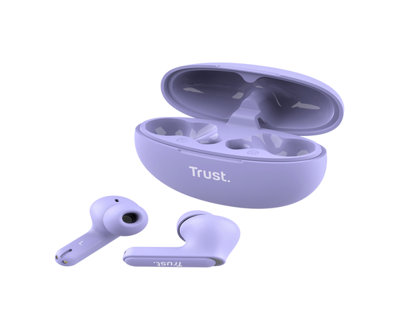 Trust Yavi Auriculares de Botón ENC Bluetooth Morado