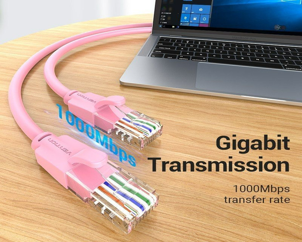 Vention IBEPH Cable de Red RJ45 UTP CAT.6 2m Rosa
