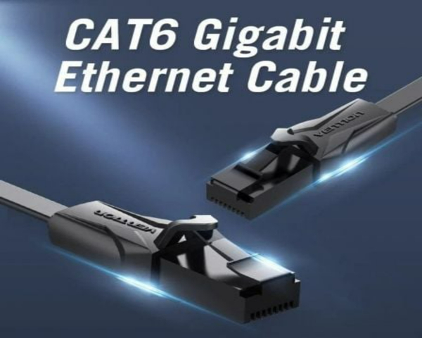 Vention IBABK Cable de Red RJ45 Cat.6 UTP 8m Negro