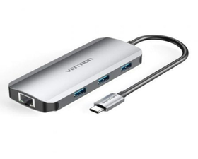 Vention TOHHB Docking Station 6 Puertos USB-C a 1xHDMI/ 3xUSB/1xRJ45/1xUSB-C PD Gris