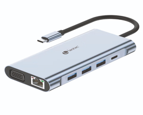 Leotec Docking Station 11 Puertos en 1 USB/USB-C/VGA/HDMI/MicroSD