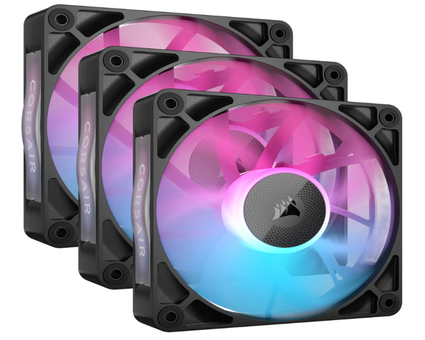 Corsair iCUE LINK RX120 RGB Starter Kit 3 Ventiladores Suplementarios PWM Negro