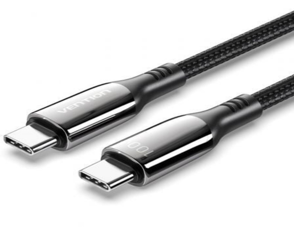 Vention CTKBH Cable 2.0 USB-C Macho a USB-C Macho 100W 2m Negro