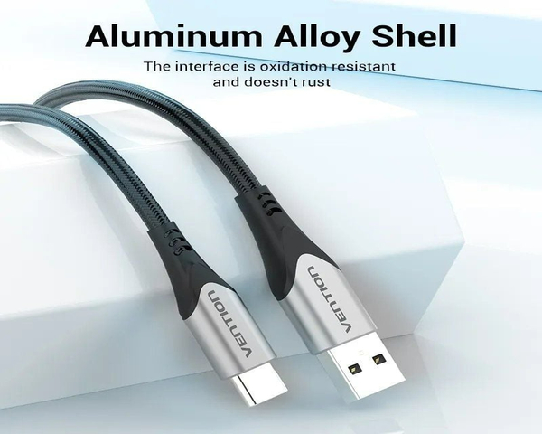 Vention CODHI Cable USB-A Macho a USB-C Macho 3m Gris