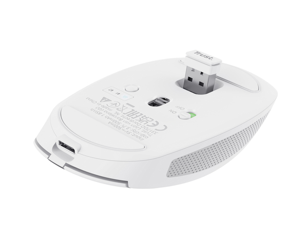 Trust Ozaa Ratón Óptico Inalámbrico Multidispositivo 3200DPI Blanco