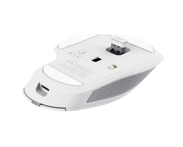 Trust Ozaa+ Ratón Óptico Inalámbrico Multidispositivo 3200DPI Blanco
