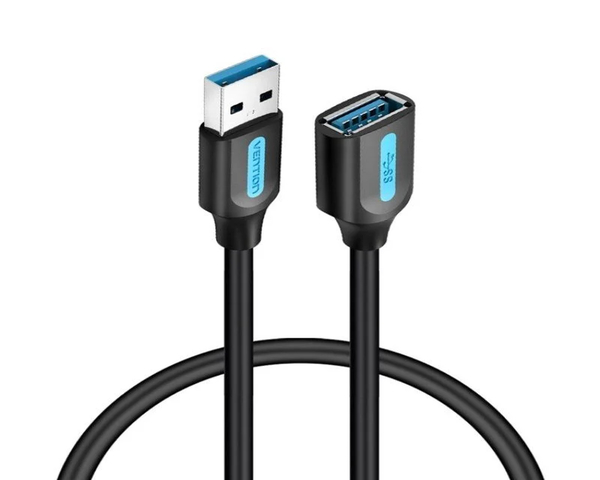 Vention CBHBI Cable Alargador USB-A Macho a USB-A Hembra 3m Negro