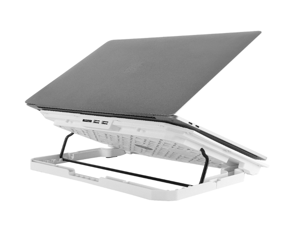 Mars Gaming MNBC23 Base Refrigeradora Y Stand Para Portátiles Hasta 16" Blanco: