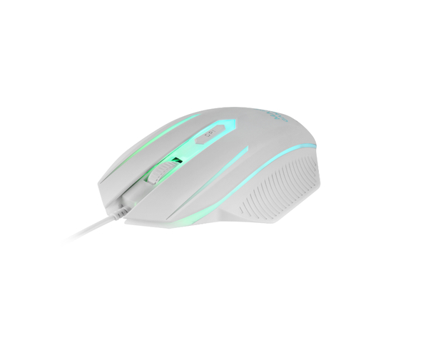 Pack 3en1 Mars Gaming MCP124 Teclado LED RGB + Ratón RGB 3200 DPI + Alfombrilla - Español - Blanco