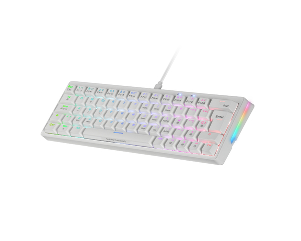 Mars Gaming MKMINIPRO Teclado Mecánico RGB 60% Switch Silencioso Blanco