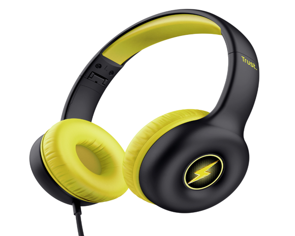 Trust NOUNA Auriculares de Cable para Niños Negro Amarillo