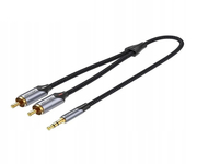Vention Cable de Audio Estéreo Jack 3.5/m 2xRCA/m 1,5m Gris