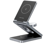 Vention Soporte Base de Carga Inalámbrico 3 en 1 Magsafe 15W Negro