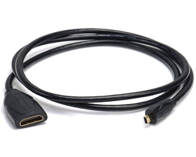 Vention Cable Alargador Micro HDMI Macho a HDMI Hembra 4K 1M Negro