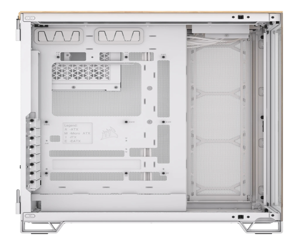 Corsair 6500X Caja ATX Doble Cristal Templado USB-C Blanco Madera Bambú