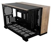 Corsair 2500X Caja MicroATX Dual Negro Madera Bambú