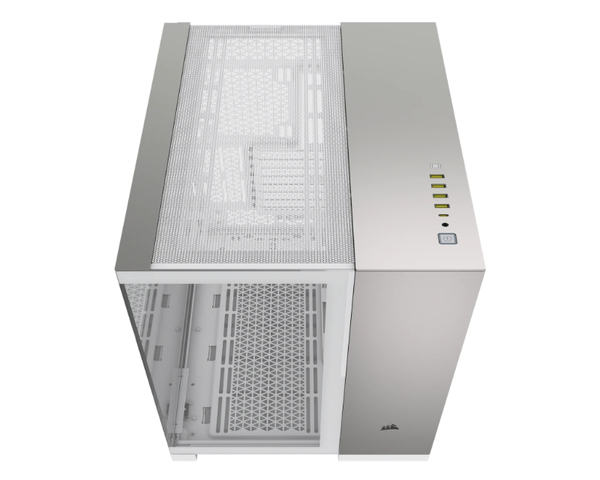 Corsair 6500X Semitorre ATX Doble Cristal Templado USB-C Blanco Aluminio
