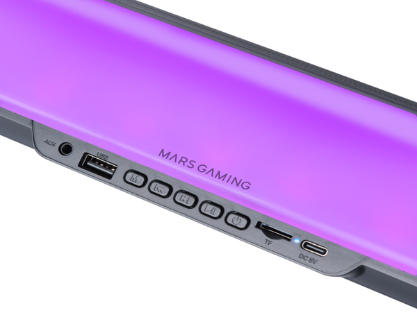 Mars Gaming MSB-ORB Barra de Sonido Bluetooth 5.3 RGB 360º 20W Negro