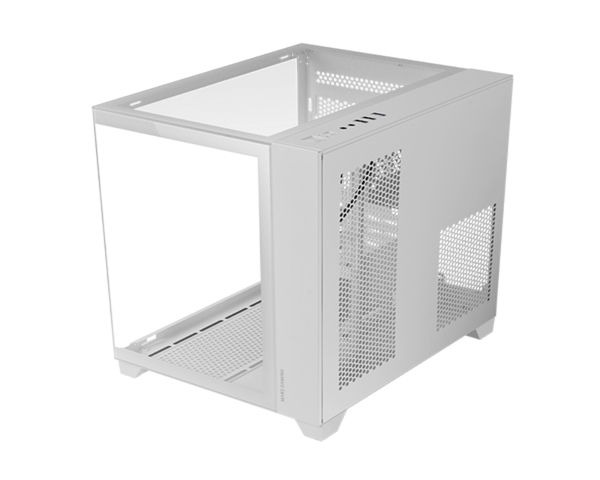 Mars Gaming MC-3CM Caja MicroATX Vista 3D Triple Cristal Templado Doble Cámara Lateral Blanco