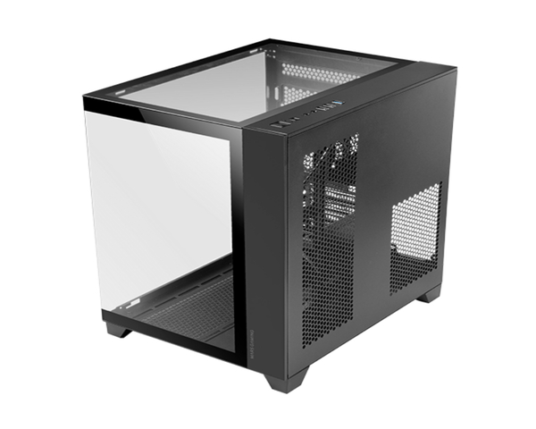Mars Gaming MC-3CM Caja MicroATX Vista 3D Triple Cristal Templado Doble Cámara Lateral Negro