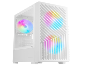 Mars Gaming MC-Vortex Caja Gaming Micro ATX Cristal Templado 3x Ventiladores FRGB Blanco