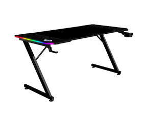 Mars Gaming MGD-X120 Mesa Gaming RGB Alfombrilla XXL Soporte Auriculares y Bebida 120x60cm Negro
