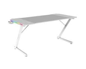 Mars Gaming MGD-X120 Mesa Gaming RGB Alfombrilla XXL Soporte Auriculares y Bebida 120x60cm Blanco